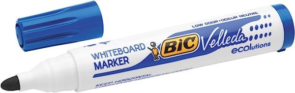 BIC  Feutre pour Tableau Blanc Effaçables à Sec à Pointe Conique - Bleu