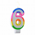 Bougie d’anniversaire chiffre N° 6