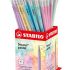 Pot 72 Crayons B/Gomme couleur pastel - STABILO